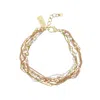 Savvy Cie Jewels Tri-color Multi Layer Bracelet In Multi