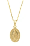 Savvy Cie Jewels Virgin Mary Pendant Necklace In Yellow