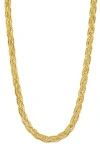 Savvy Cie Jewels Woven Chain Necklace In Gold