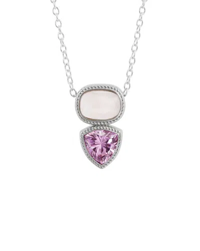 Savvy Cie Pendant Necklace In Metallic