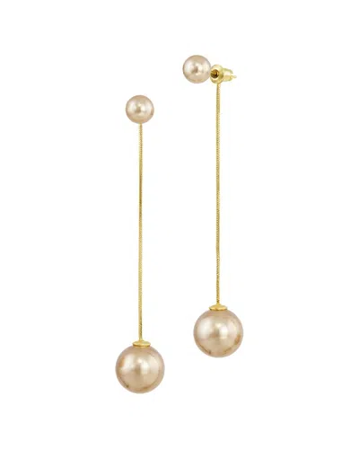 Savvy Cie Plated 13-14mm Pearl Stud Earrings