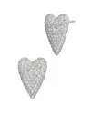 Savvy Cie Plated Cz Stud Earrings In Silver