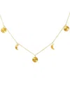 Savvy Cie Plated Moon Dangle Necklace