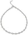 Savvy Cie Rhodium Plated Cz Anklet