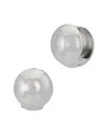 Savvy Cie Rhodium Plated Small Shere Stud