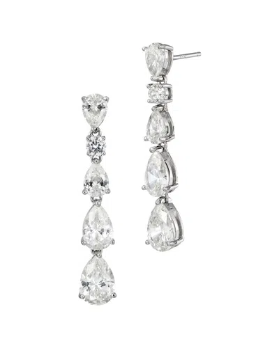 Savvy Cie Rhodium Plated Sterling Silver Drop Earring Using In Metallic