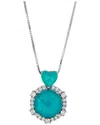 Savvy Cie Rhodium Plated Sterling Silver Pendant On Chain Fe In Metallic