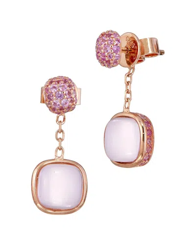 Savvy Cie Rose Gold Plated Sterling Silver Drop Earring With