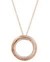 Savvy Cie Silver 0.10 Ct. Tw. Diamond Drop Necklace In Gold