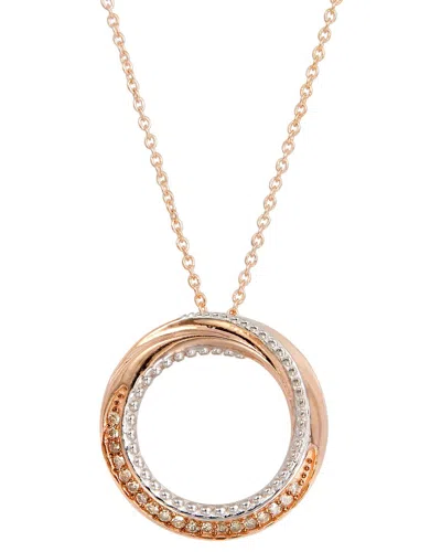 Savvy Cie Silver 0.10 Ct. Tw. Diamond Drop Necklace In Gold