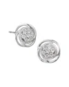 Savvy Cie Silver 0.10 Ct. Tw. Diamond Stud Earrings