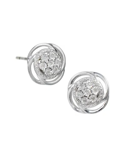 Savvy Cie Silver 0.10 Ct. Tw. Diamond Stud Earrings