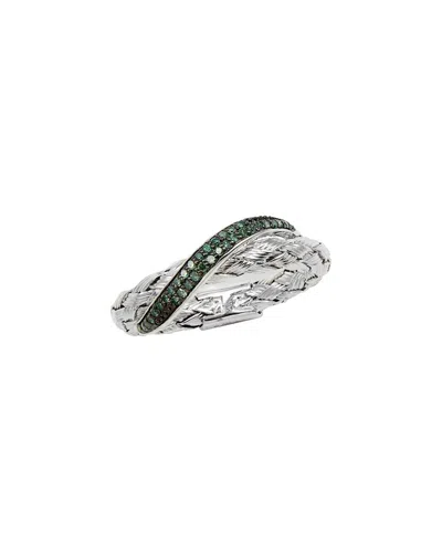 Savvy Cie Silver 0.15 Ct. Tw. Diamond Statement Ring In Multi