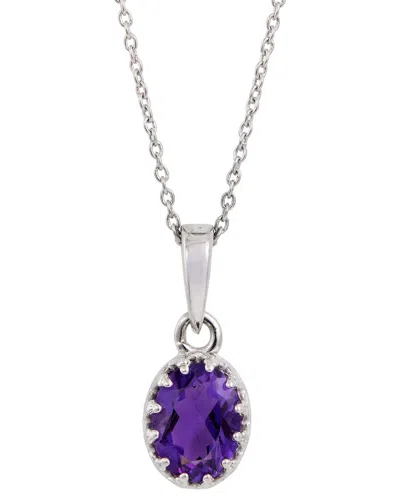 Savvy Cie Sterling Silver .925 1.10tcw Genuine Amethyst Pend
