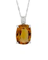 Savvy Cie Silver 20.00 Ct. Tw. Citrine Cz Necklace