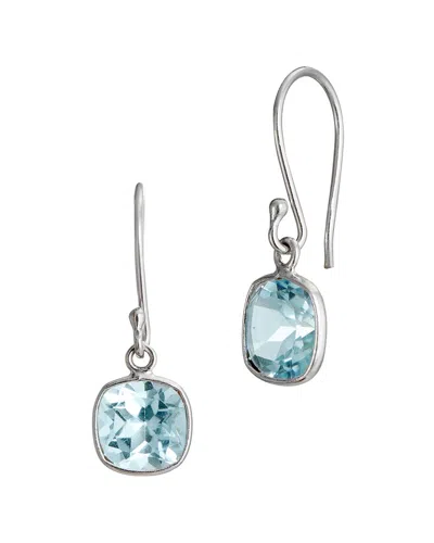 Savvy Cie Silver 2.50 Ct. Tw. Blue Topaz Earrings