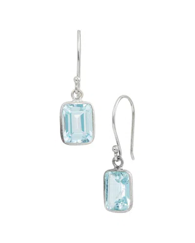 Savvy Cie Silver 2.50 Ct. Tw. Blue Topaz Earrings