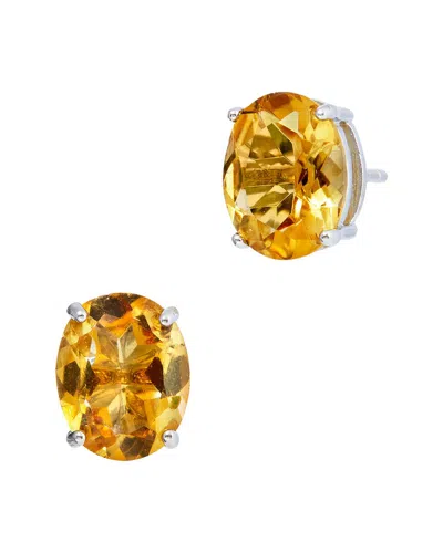 SAVVY CIE SAVVY CIE SILVER 3.50 CT. TW. CITRINE STUDS