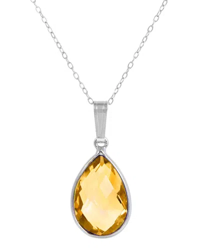 Savvy Cie Silver 6.25 Ct. Tw. Citrite Drop Pendant In Gold