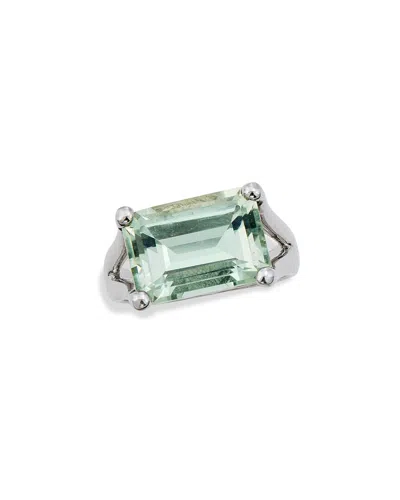 Savvy Cie Silver 7.00 Ct. Tw. Green Amethyst Statement Ring
