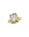 Savvy Cie Silver 7.25 Ct. Tw. Amethyst Ring In Gold