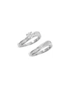 Savvy Cie Silver Cz 2pc Ring Set
