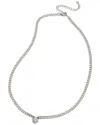 Savvy Cie Silver Cz Cuban Link Necklace
