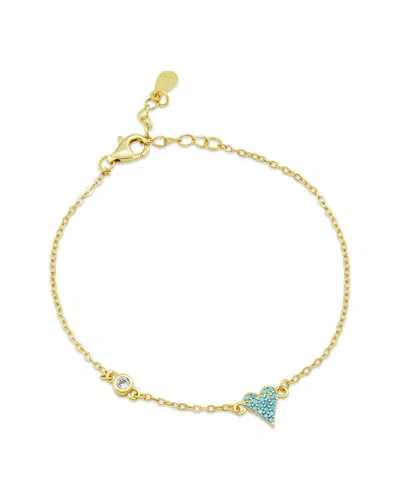 Savvy Cie Silver Cz Dangle Bracelet