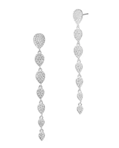 Savvy Cie Silver Cz Drop Earrings