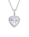Savvy Cie Silver Cz Drop Pendant