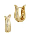 Savvy Cie Silver  Cz Hoop Earrings