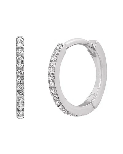 SAVVY CIE SAVVY CIE SILVER CZ HOOPS