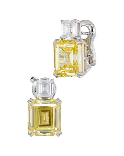 SAVVY CIE SAVVY CIE SILVER CZ HUGGIE EARRINGS