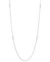 Savvy Cie Silver Cz Stackable Necklace In Silver