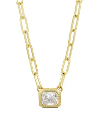 Savvy Cie Silver  Cz Statement Necklace