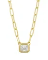 Savvy Cie Silver Cz Statement Necklace