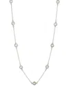 Savvy Cie Silver Cz Statement Necklace In Silver