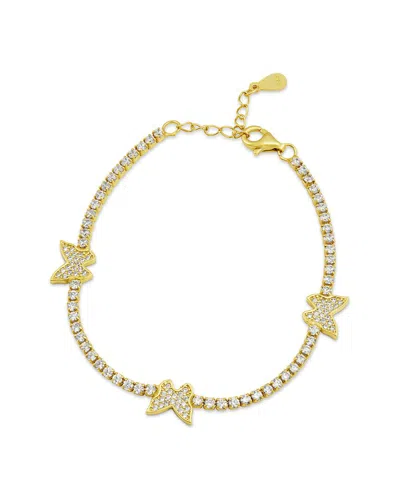 Savvy Cie Silver Cz Station Bracelet