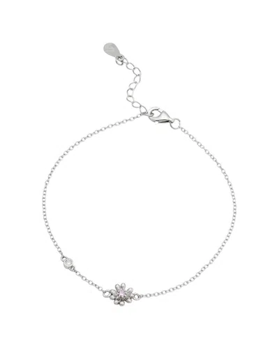 Savvy Cie Silver Cz Station Bracelet Bracelet In Metallic