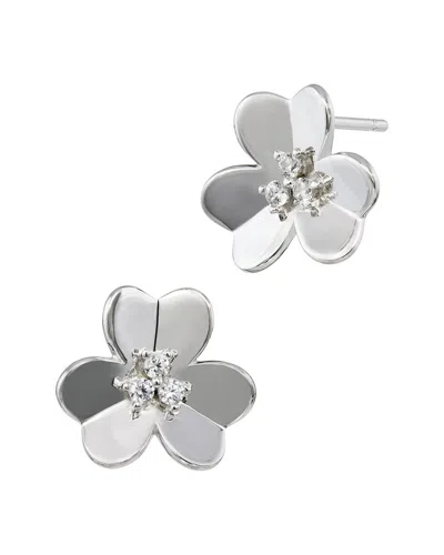 Savvy Cie Silver Cz Stud Earrings