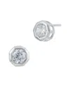 Savvy Cie Silver Cz Studs In Silver