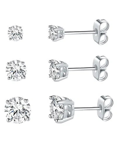 Savvy Cie Silver Cz Studs
