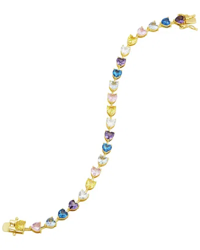 Savvy Cie Silver Cz Tennis Bracelet Bracelet In Multi