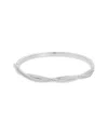 Savvy Cie Silver Cz Twist Bangle Bracelet