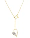 Savvy Cie Silver Diamond Lariat Necklace