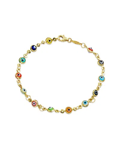 Savvy Cie Silver Evil Eye Bracelet In Multi