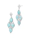 Savvy Cie Silver Larimar Dangle Earrings