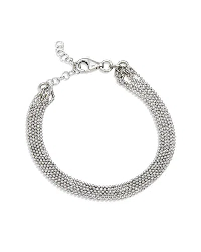 Savvy Cie Silver Multi-layered Bracelet