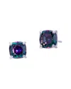 Savvy Cie Silver Mystic Topaz Stud Earrings In Blue