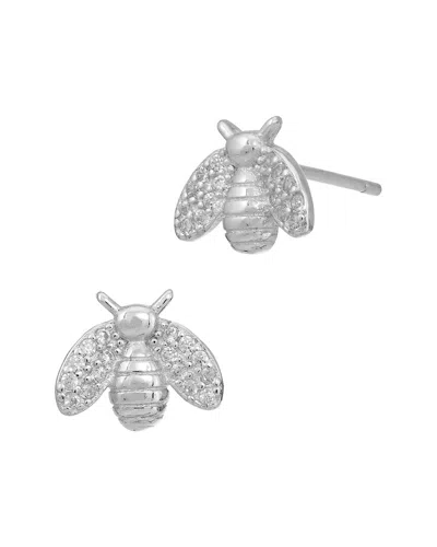 Savvy Cie Silver Studs In White